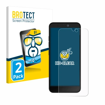 Face avant d’un emballage produit avec le logo de la marque BROTECT. À côté, l’appareil Fairphone 3 Plus est représenté avec l