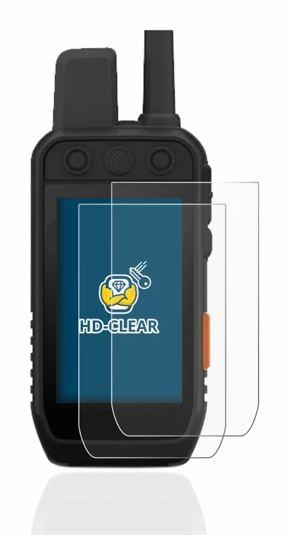Image de l'appareil Garmin Alpha 200 K avec une grande variété de protections d'écran.