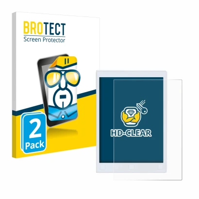 Face avant d’un emballage produit avec le logo de la marque BROTECT. À côté, l’appareil reMarkable 2 est représenté avec la pr