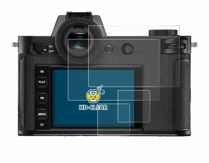 Image de l'appareil Leica SL2-S avec une grande variété de protections d'écran.