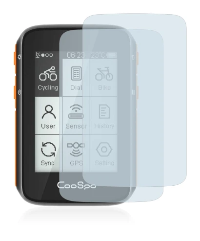 Image de l'appareil CooSpo BC200 avec une grande variété de protections d'écran.