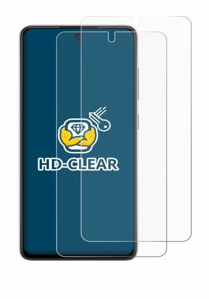 Image de l'appareil Samsung Galaxy A52s 5G avec une grande variété de protections d'écran.