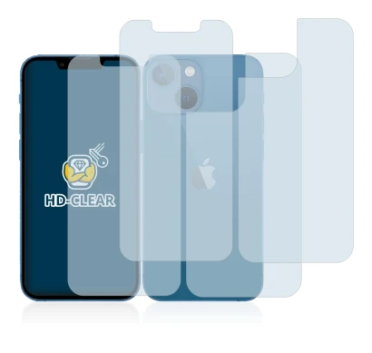 Image de l'appareil Apple iPhone 13 mini (Avant+Arrière) avec une grande variété de protections d'écran.
