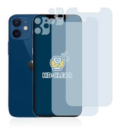 Image de l'appareil Apple iPhone 12 (Avant+Caméra) avec une grande variété de protections d'écran.