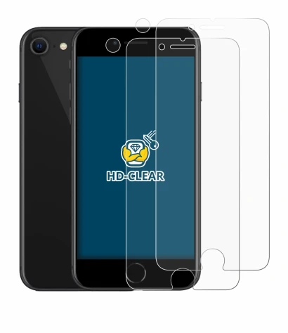 Image de l'appareil Apple iPhone SE 2 2020 (Avant+Caméra) avec une grande variété de protections d'écran.