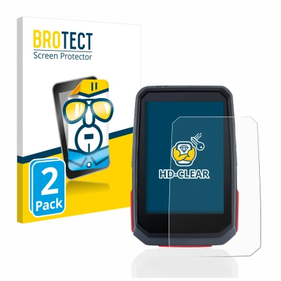 Face avant d’un emballage produit avec le logo de la marque BROTECT. À côté, l’appareil Sigma ROX 4.0 est représenté avec la p