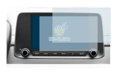 Image de l'appareil Hyundai Kona 2021 Infotainment System 8" avec une grande variété de protections d'écran.