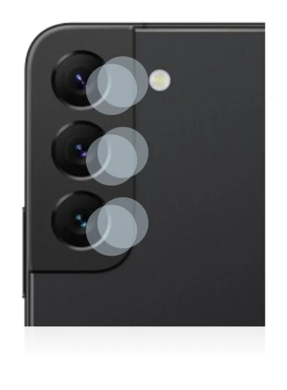 Image de l'appareil Samsung Galaxy S22 5G (Caméra UNIQUEMENT) avec une grande variété de protections d'écran.