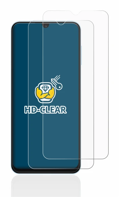 Image de l'appareil Samsung Galaxy A13 avec une grande variété de protections d'écran.