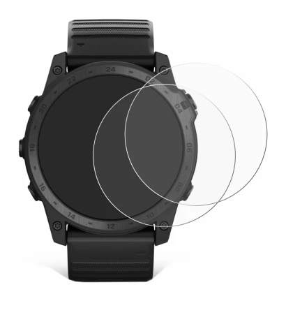 Image de l'appareil Garmin Tactix 7 Pro Ballistics avec une grande variété de protections d'écran.