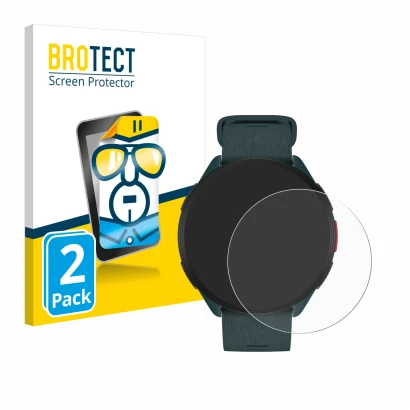 Face avant d’un emballage produit avec le logo de la marque BROTECT. À côté, l’appareil Polar Pacer est représenté avec la pro