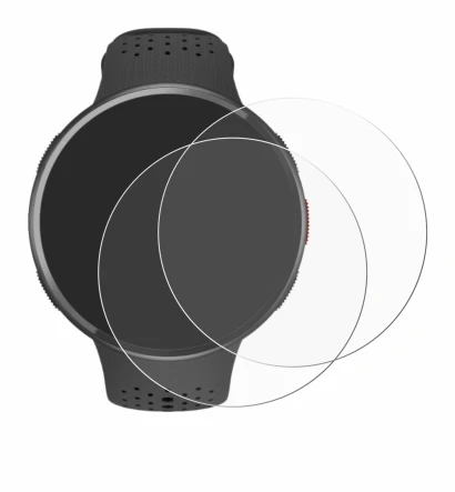 Image de l'appareil Polar Pacer Pro avec une grande variété de protections d'écran.