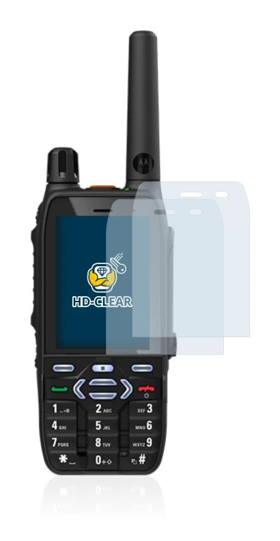 Image de l'appareil Motorola MXP600 avec une grande variété de protections d'écran.