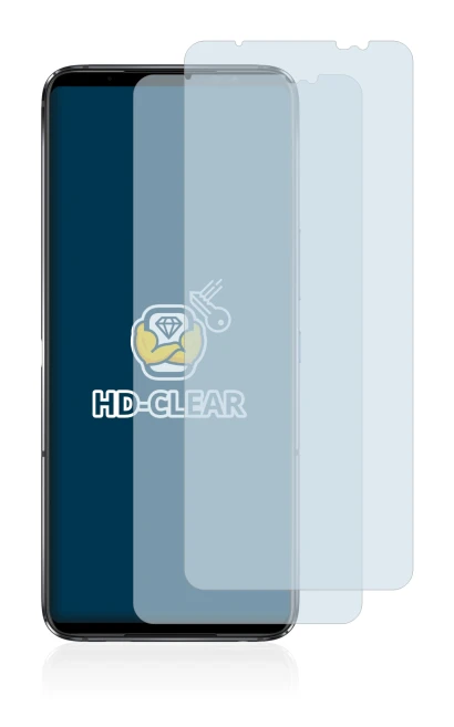 Image de l'appareil ASUS ROG Phone 6 Pro avec une grande variété de protections d'écran.