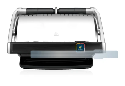 Image de l'appareil Tefal OptiGrill Elite XL avec une grande variété de protections d'écran.