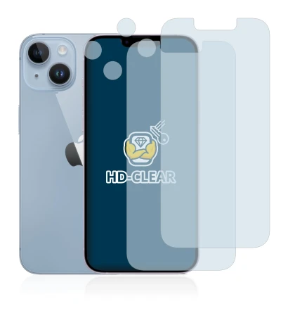 Image de l'appareil Apple iPhone 14 (Avant+Caméra) avec une grande variété de protections d'écran.