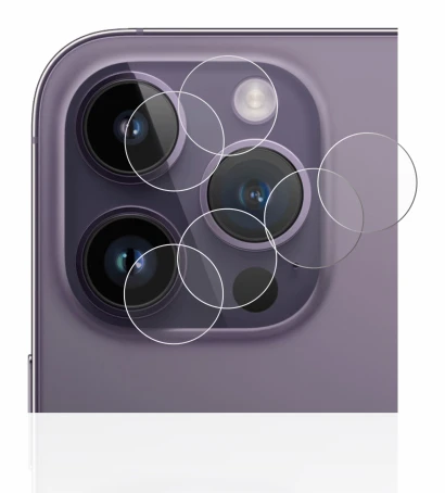 Image de l'appareil Apple iPhone 14 Pro (Caméra UNIQUEMENT) avec une grande variété de protections d'écran.