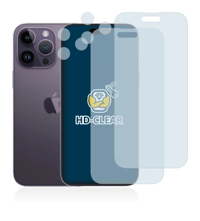Image de l'appareil Apple iPhone 14 Pro Max (Avant+Caméra) avec une grande variété de protections d'écran.
