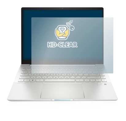 Image de l'appareil HP Pavilion Plus 14-eh avec une grande variété de protections d'écran.