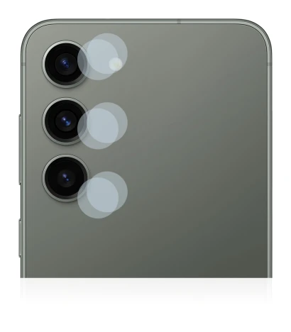 Image de l'appareil Samsung Galaxy S23 (Caméra UNIQUEMENT) avec une grande variété de protections d'écran.