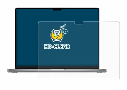 Image de l'appareil Apple MacBook Pro 16" 2023 avec une grande variété de protections d'écran.