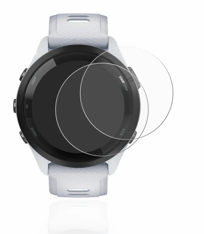 Image de l'appareil Garmin Forerunner 265 (46 mm) avec une grande variété de protections d'écran.