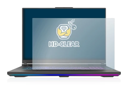 Image de l'appareil ASUS ROG Strix G18 G814 2023 avec une grande variété de protections d'écran.