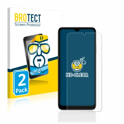 Face avant d’un emballage produit avec le logo de la marque BROTECT. À côté, l’appareil Nokia G22 est représenté avec la prote