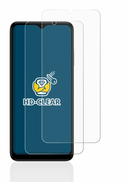 Image de l'appareil Nokia G22 avec une grande variété de protections d'écran.