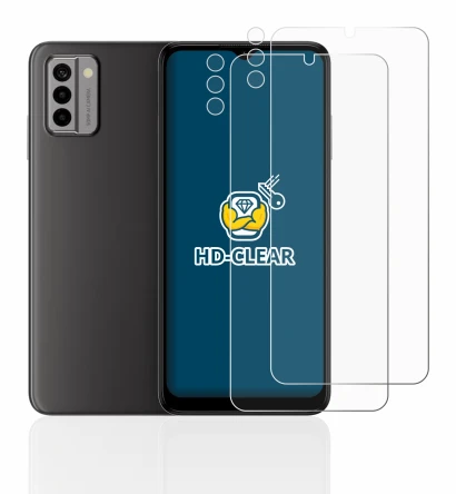 Image de l'appareil Nokia G22 (Avant+Caméra) avec une grande variété de protections d'écran.