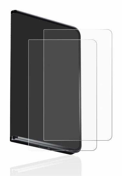 Image de l'appareil Ledger Stax crypto wallet avec une grande variété de protections d'écran.