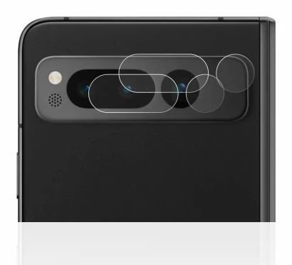 Image de l'appareil Google Pixel Fold (Caméra UNIQUEMENT) avec une grande variété de protections d'écran.