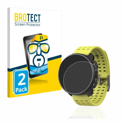 Face avant d’un emballage produit avec le logo de la marque BROTECT. À côté, l’appareil Suunto Vertical est représenté avec la
