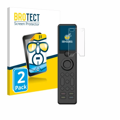 Face avant d’un emballage produit avec le logo de la marque BROTECT. À côté, l’appareil Sofabaton X1 est représenté avec la pr