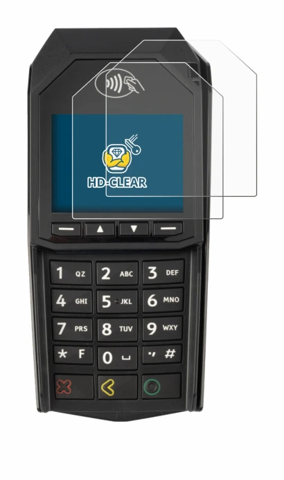 Image de l'appareil ingenico Lane/3000 (non-touch) avec une grande variété de protections d'écran.