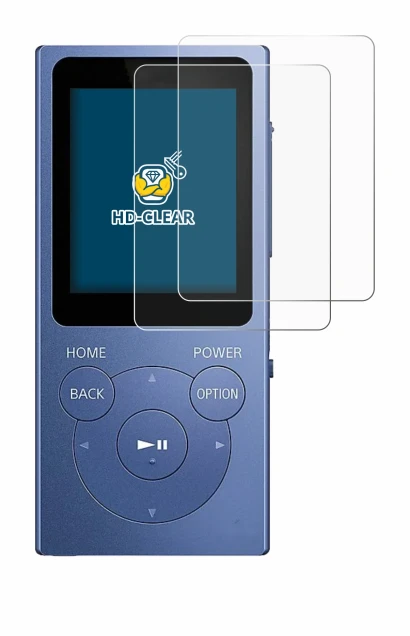 Image de l'appareil Sony Walkman NW-E394 avec une grande variété de protections d'écran.