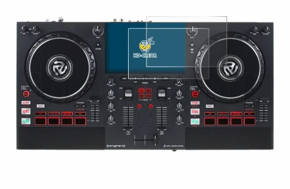 Image de l'appareil Numark Mixstream Pro+ avec une grande variété de protections d'écran.