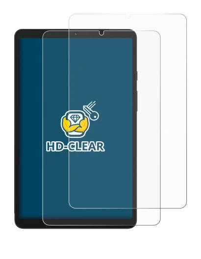 Image de l'appareil Samsung Galaxy Tab A9 LTE avec une grande variété de protections d'écran.