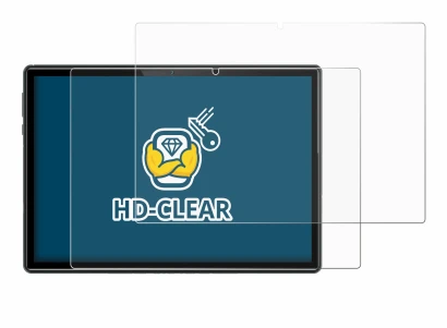 Image de l'appareil Doogee U10 avec une grande variété de protections d'écran.