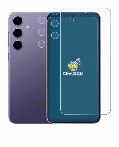 Image de l'appareil Samsung Galaxy S24 Plus (Avant+Caméra) avec une grande variété de protections d'écran.