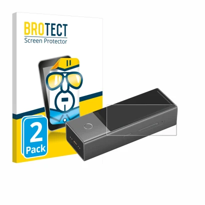 Face avant d’un emballage produit avec le logo de la marque BROTECT. À côté, l’appareil Timekettle X1 est représenté avec la p