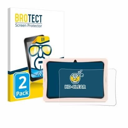 Face avant d’un emballage produit avec le logo de la marque BROTECT. À côté, l’appareil Doogee U10 Kid est représenté avec la 