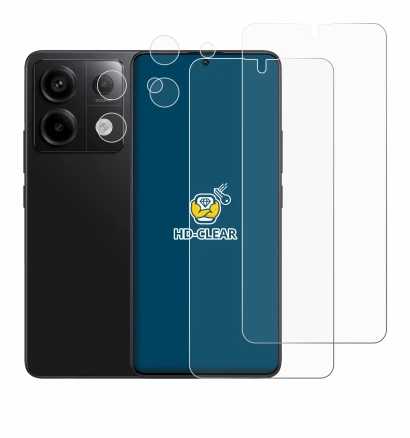 Image de l'appareil Xiaomi Redmi Note 13 Pro 5G (Avant+Caméra) avec une grande variété de protections d'écran.