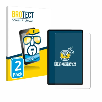 Face avant d’un emballage produit avec le logo de la marque BROTECT. À côté, l’appareil Honor Pad 9 est représenté avec la pro
