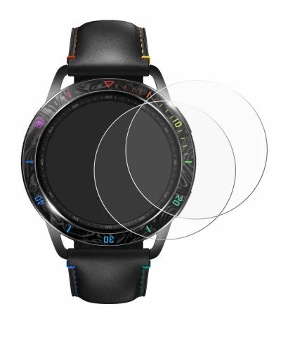 Image de l'appareil Xiaomi Watch S3 avec une grande variété de protections d'écran.