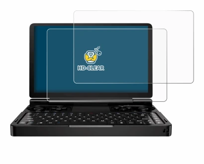 Image de l'appareil GPD Win Mini (2024) avec une grande variété de protections d'écran.