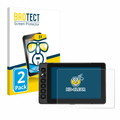 Face avant d’un emballage produit avec le logo de la marque BROTECT. À côté, l’appareil SmallHD Ultra 7 est représenté avec la