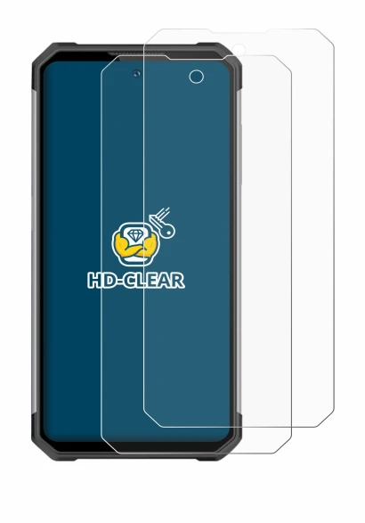 Image de l'appareil Oukitel WP27 avec une grande variété de protections d'écran.