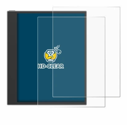 Image de l'appareil PocketBook InkPad Eo (2024) avec une grande variété de protections d'écran.
