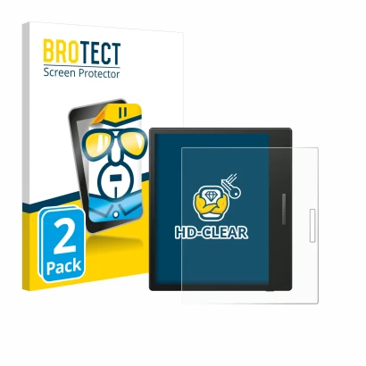 Face avant d’un emballage produit avec le logo de la marque BROTECT. À côté, l’appareil Boox Go Color 7 est représenté avec la